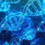 Deze afbeelding van een helix illustreert mijn blog over de persoonlijk DNA-analyse die ik heb laten uitvoeren door mijnlabtest.nl