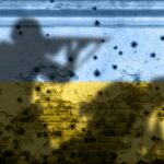 Deze foto illustreert de oorlog in Europa die woedt tussen Oekraïne en Rusland