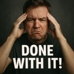 An AI generated picture of a man who’s completely done with it!