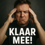 Een door AI gegenereerde afbeelding van een man die er helemaal klaar mee is