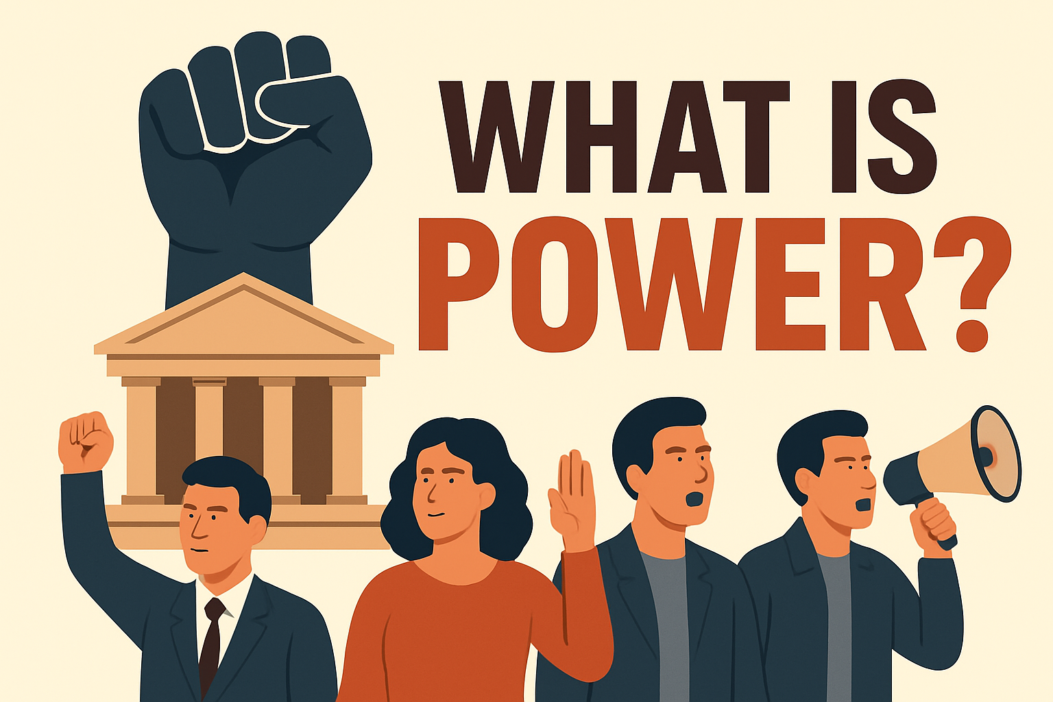 An AI-generated picture to accompany my blogpost with the title ‘What is power?’